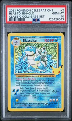 2021 POKEMON CELEBRATIONS CLASSIC COLLECTION #2 BLASTOISE-HOLO PSA 10 - Image 1