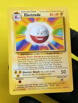 Pokemon TCG Electrode Base Set 21/102 Regular Unlimited... excellent - Image 1