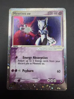Pokemon Mewtwo EX TCG Holo Ultra Rare Card Ruby and Sapphire 101/109 - Image 3