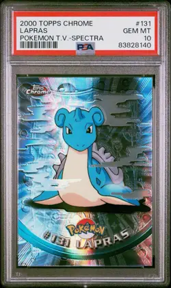 2000 TOPPS CHROME POKEMON T.V. SPECTRA #131 LAPRAS PSA 10 GEM MINT - Image 1