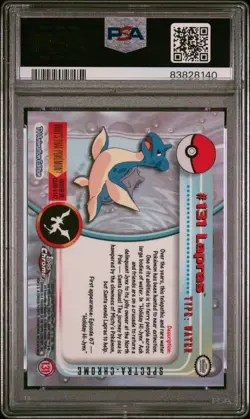 2000 TOPPS CHROME POKEMON T.V. SPECTRA #131 LAPRAS PSA 10 GEM MINT - Image 2