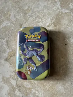 Pokemon TCG Scarlet & Violet 151 Mini Tin- Machamp / Cubone Art - Factory Sealed - Image 1