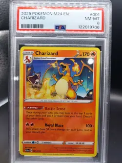 Charizard : Pokemon : McDonald's Promo 2025 M24 EN : 001/015 : PSA 8NM-MT - Image 1