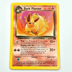 Dark Flareon 35/82 Team Rocket Near Mint+ Non Holo Vintage Pokemon TCG - Image 1