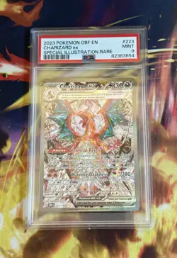 2023 Pokemon Obsidian Flame Charizard EX 223/197 Special Illustration Rare PSA 9 - Image 1