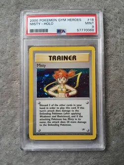 2000 Pokemon Gym Heroes Misty Holo 18 PSA 9 MINT - Image 1