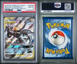 Pikachu & Zekrom GX SM168 Black Star Promo Tag Team Full Art PSA 8 | Pokemon TCG - Image 3