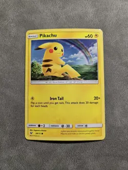 Pokemon TCG Pikachu 28/73 Water Web Holo Promo - Sun & Moon Shining Legends - NM - Image 1