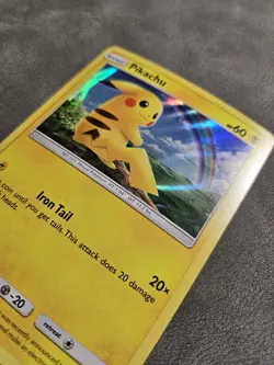 Pokemon TCG Pikachu 28/73 Water Web Holo Promo - Sun & Moon Shining Legends - NM - Image 2