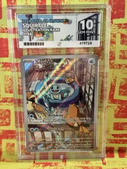 Pokemon TCG Ace 10 Squirtle 148/142 Stellar Crown- Illustration Rare- Gem Mint - Image 1