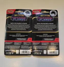 2 Booster Packs! Pokemon Phantasmal Flames Blister Packs With Coins Bundle - Image 2