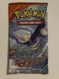 EMPTY Pokemon XY Primal Clash M Mega KYOGRE EX Booster Pack Torn - Image 1