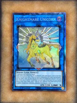 Yugioh Knightmare Unicorn GEIM-EN050 Collector Rare 1st Ed NM - Image 1