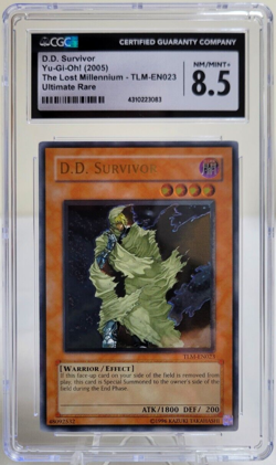 2005 YuGiOh TLM-EN023 D.D. Survivor Ultimate Rare CGC 8.5 - Image 1