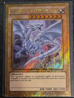 YuGiOh Blue-Eyes White Dragon MVP1-ENGV4 Gold Secret Rare NM Limited Ed - Image 1