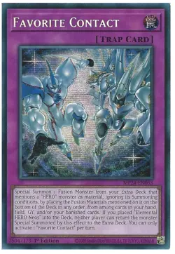 MP24-EN063 Favorite Contact - Prismatic Secret Rare 1st Edition Mint Yugioh Card - Image 1