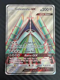 Pokemon TCG Celesteela GX Ultra Prism Holo Card 144/156 Full Art Ultra Rare DMG - Image 1