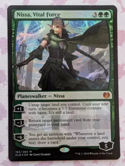 Nissa, Vital Force Kaladesh NM Green Mythic Rare FOIL MTG CARD - Image 1