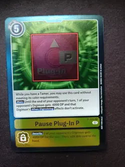 Digimon Card Game P-095 Pause Plug-In P Foil - Image 1