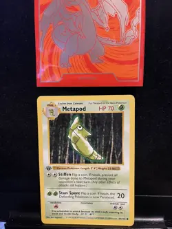 Metapod 54/102 1st Edition Shadowless Base Set Pokemon Card 020💎NM LP+💎 - Image 1
