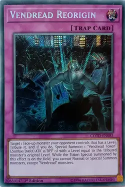 COTD-EN085 VENDREAD REORIGIN SECRET RARE 1ST EDITION YuGiOh CARD - Image 1