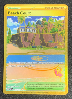 Beach Court 263/182 Paradox Rift Gold Hyper Rare Pokemon TCG Card NM - Image 1