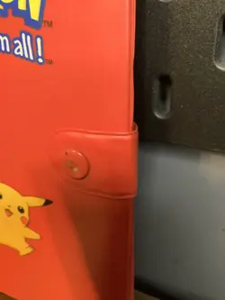 Vintage 1999 Pokemon Pikachu Red Binder TCG Album Snap 30 Page Card Holder - Image 4