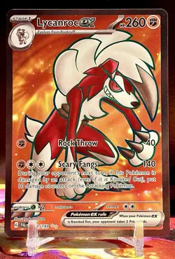 NM+ Full Art Lycanroc ex Pokemon Card | Ultra Rare | S&V Paldea Evolved 241/193 - Image 1