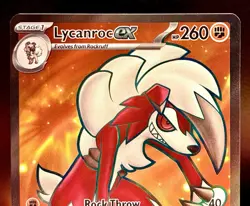 NM+ Full Art Lycanroc ex Pokemon Card | Ultra Rare | S&V Paldea Evolved 241/193 - Image 3