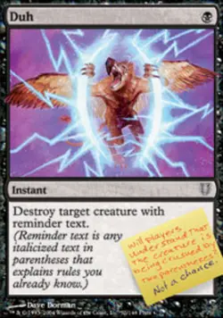 Duh ~ Lightly Played Unhinged MTG Magic UltimateMTG Black Card - Image 1