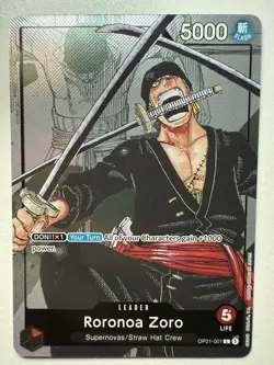 Roronoa Zoro OP01-001 (Alternate Art) 25th Anniversary One Piece Promotion Cards - Image 1