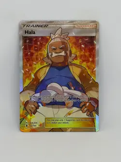 Pokemon Card Hala 143/145 Guardians Rising FULL ART HOLO RARE - LP - Image 1