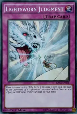 RATE-EN095 LIGHTSWORN JUDGMENT COMMON 1ST EDITION YuGiOh CARD - Image 1