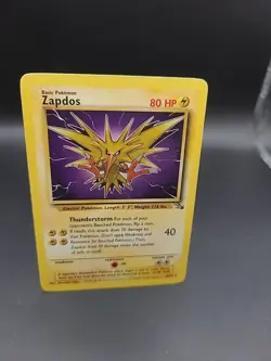 Pokemon TCG Zapdos Fossil Card 30/62 Unlimited Rare Non Holo - HP - Image 2