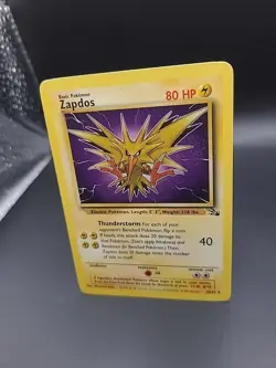 Pokemon TCG Zapdos Fossil Card 30/62 Unlimited Rare Non Holo - HP - Image 3