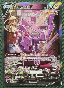 Genesect v Fusion Strike Ultra Rare Alternate Full Art Holo Card 255/264 SWSH08 - Image 1