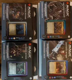 Magic the Gathering MTG Warhammer 40k Commander Deck Set of 4 Factory Sealed - Image 1