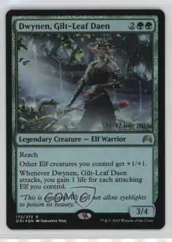 Dwynen Gilt-Leaf Daen (Prerelease Stamp) Foil Magic: Origins ORI #172 - Image 1