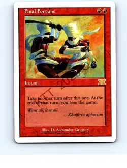 Final Fortune #175 Rare Classic Sixth Edition MTG LP (Surface Blemish) - Image 1