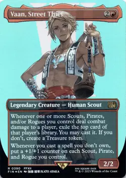 Vaan, Street Thief FOIL BORDERLESS Final Fantasy Magic MTG NM - Image 1