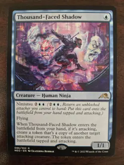 Thousand-Faced Shadow NM Kamigawa: Neon Dynasty MTG FREE SHIPPING - Image 1