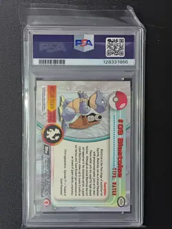 Pokemon Topps TV Blastoise #9 1999 Rainbow Foil PSA 8 - Image 5