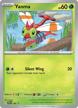 Pokemon TCG Yanma Black Star Promo 185 Holo Promo - Image 1