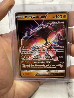 Pokemon TCG Buzzwole GX 57/111 Crimson Invasion Full Art Ultra Rare Holo NM/MT - Image 1