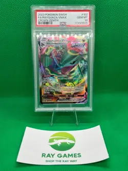 Pokemon TCG Rayquaza VMAX 102/159 Crown Zenith Full Art Holo PSA 10 Gem Mint - Image 1