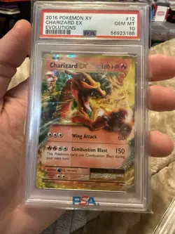 2016 POKEMON XY EVOLUTIONS #12 CHARIZARD EX PSA 10 - Image 1