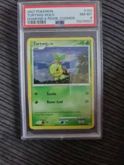 2007 Pokemon Turtwig-Holo Diamond & Pearl-Cosmos Psa 8 103/130 - Image 1