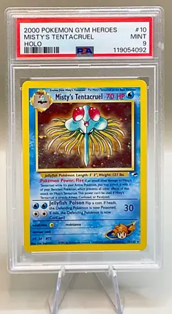 Pokemon Misty's Tentacruel #10/132 Holo Rare - 2000 Unlimited Gym Heroes - PSA 9 - Image 1