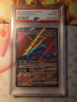 Pokemon Paradox Rift - ROARING MOON EX - ULTRA RARE - 229/182 - PSA 10 WIW LOOK - Image 1