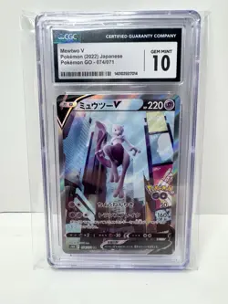 CGC 10 GEM MINT Mewtwo V 074/071 SR- Pokemon Go 2022 Japanese Full Art RARE - Image 1